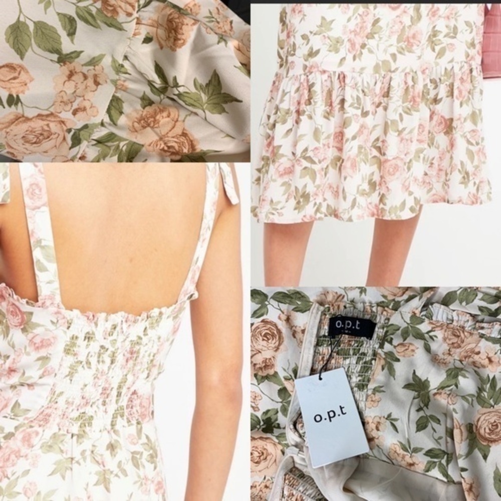 O.P.T. Rose Floral Midi dress, size M, NWT - Picture 2 of 6